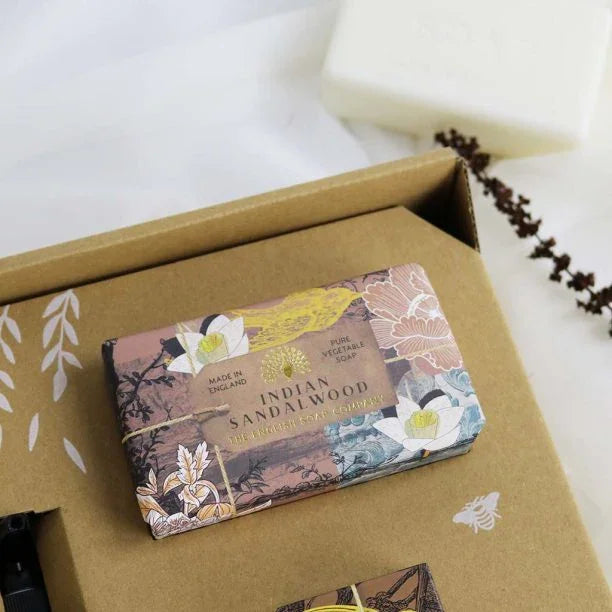 English Soap Company - Anniversary Collection - Hand & Body Gift Set - Indian Sandalwood