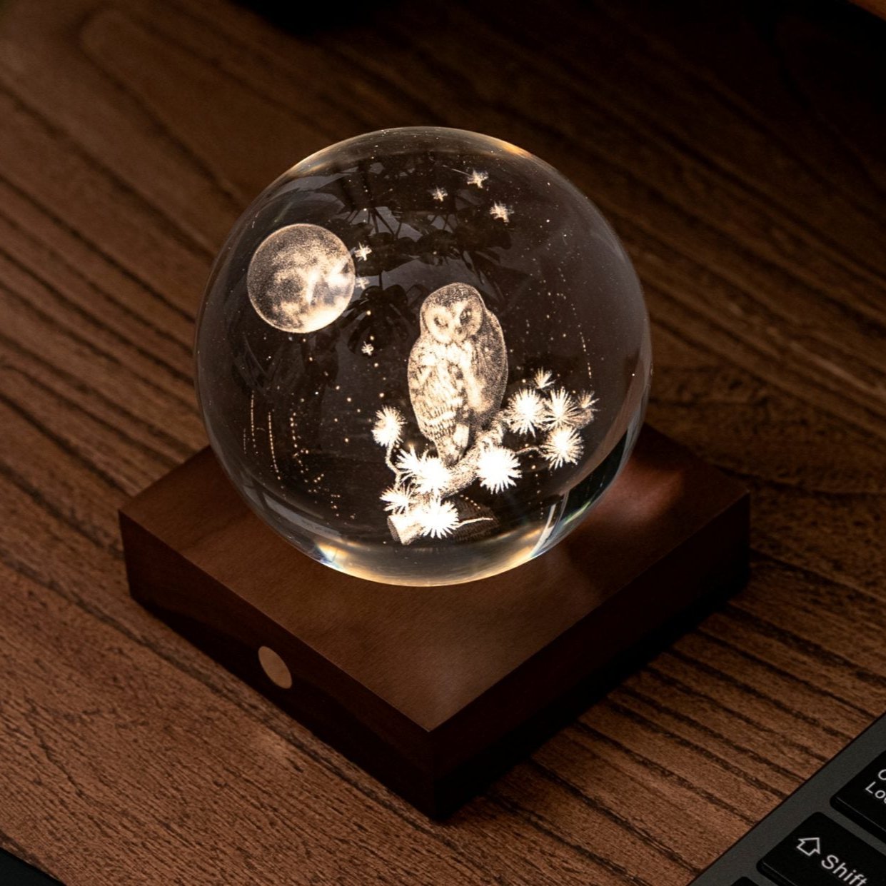 Gingko Amber Crystal Light - The Owl Moon