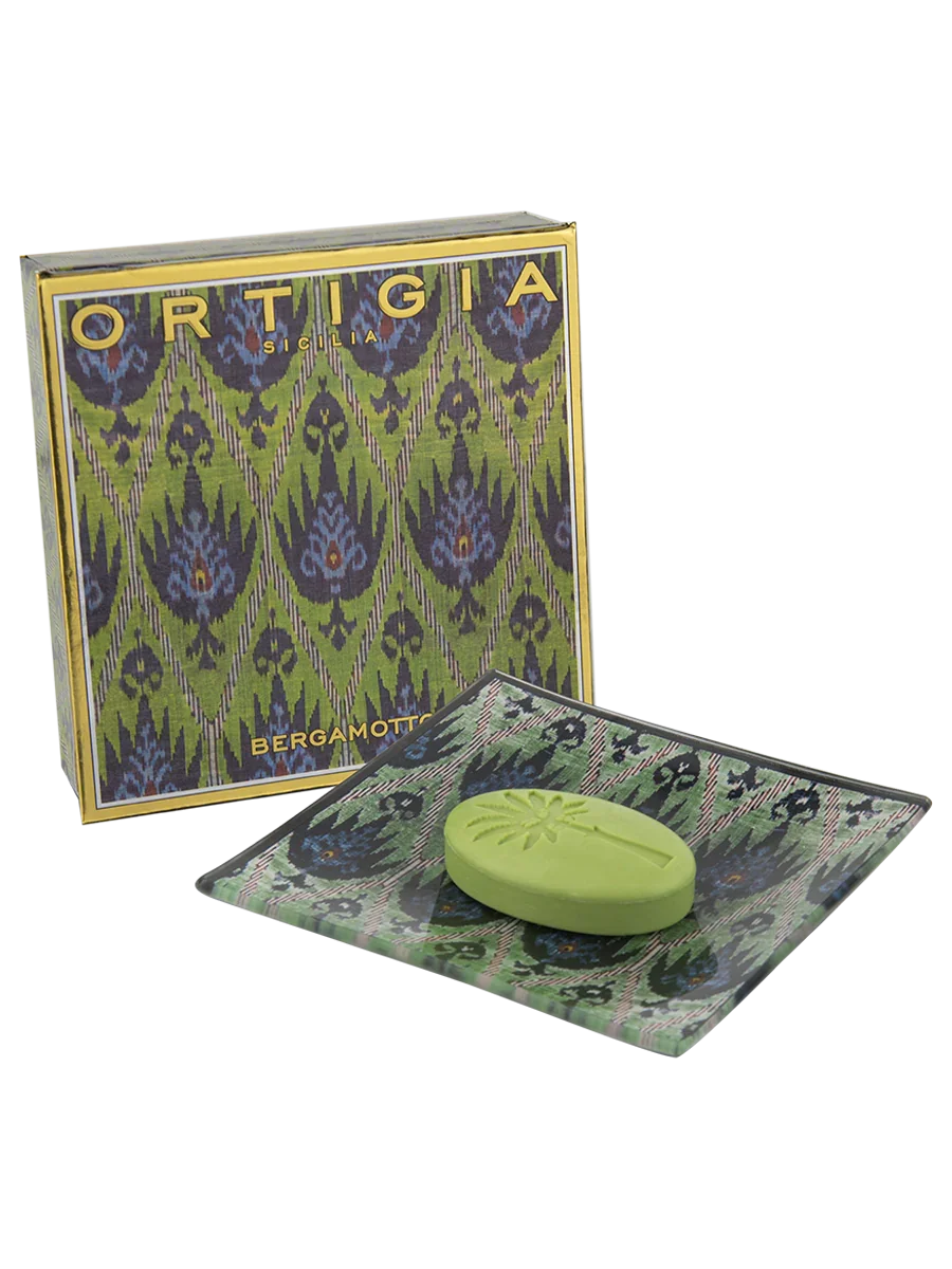 Ortigia Bergamotto Glass Plate & Soap