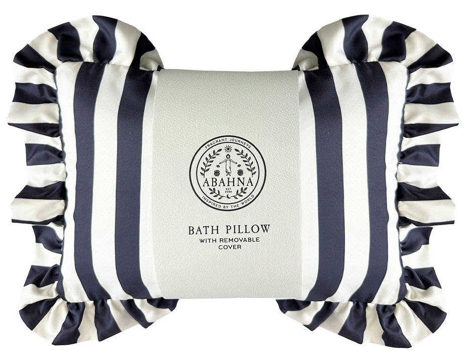 Abahna Bath Pillow - Charcoal Grey & White