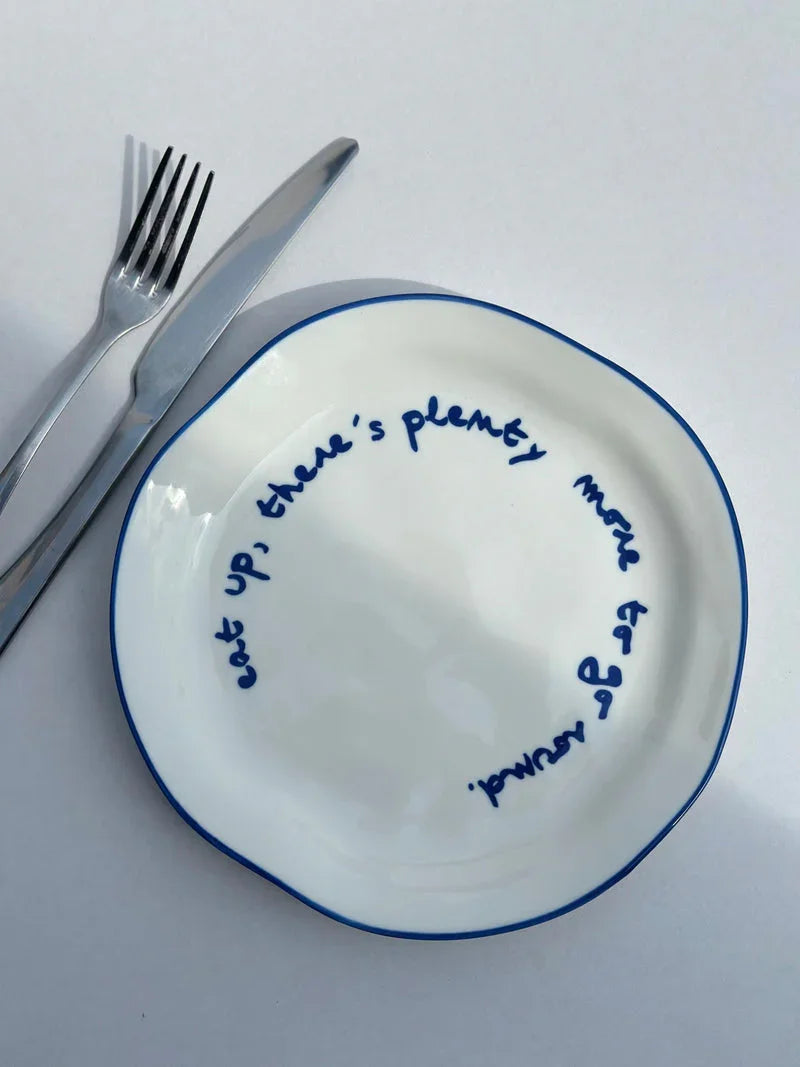 MÆGEN Statement Plate  'Eat Up, There's Plenty More To Go Around'