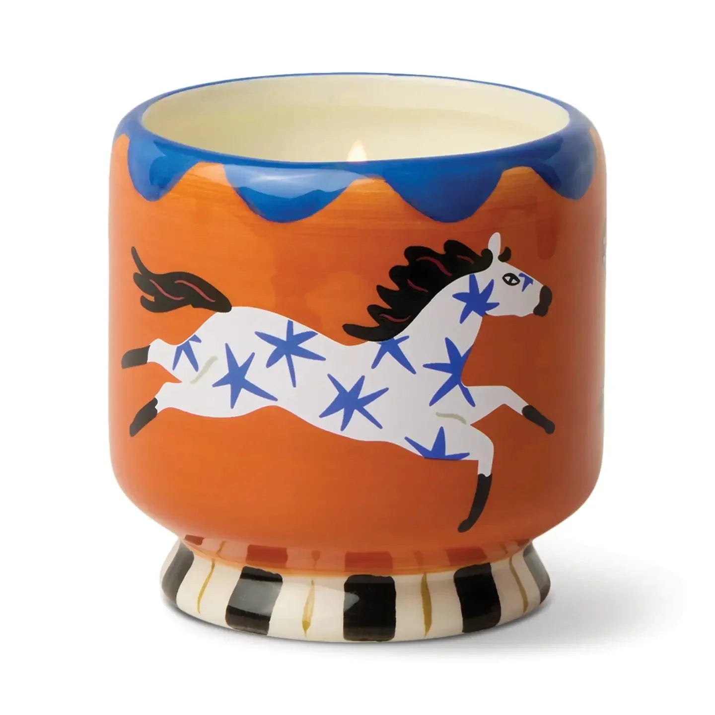 Paddywax Adopo Horse Printed Ceramic Candle - Sienna Sunset