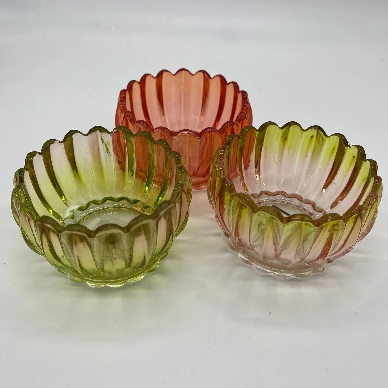 Flower Tealight - Orange Bowl/Lime Base