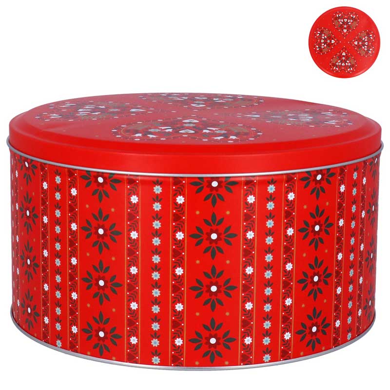 Gisela Graham Alpine Round 12cm Metal Cake Tin