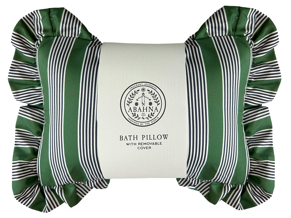 Abahna Bath Pillow - Charcoal Grey & Green