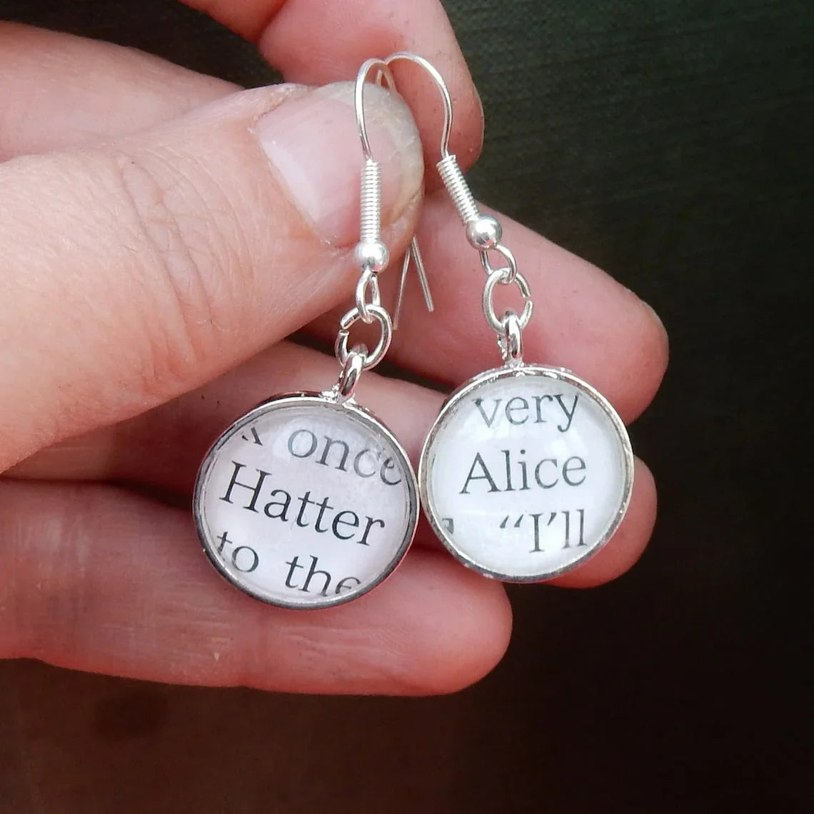 Alice in Wonderland Earrings - Alice & Hatter