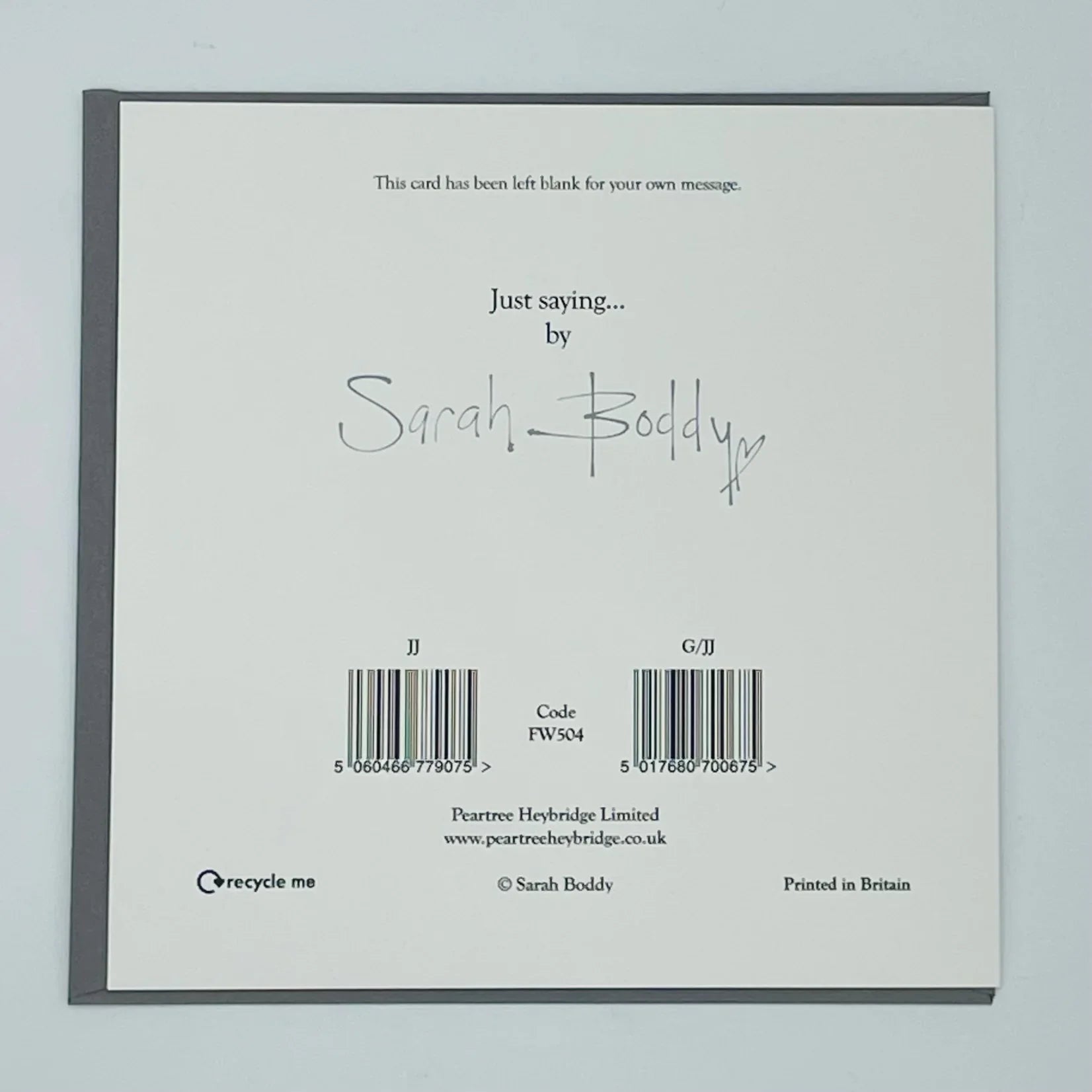 Sarah Boddy - The Journey of Life Card