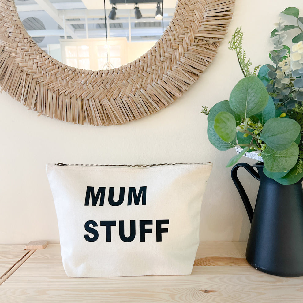 Mum Stuff Pouch - Natural