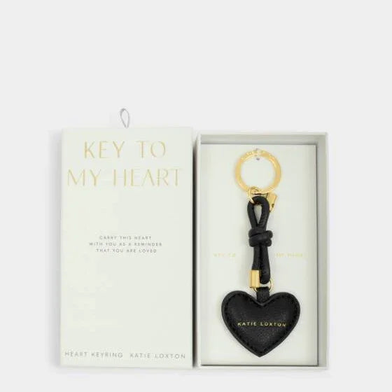 Key to My Heart - Black Heart Keyring - Katie Loxton