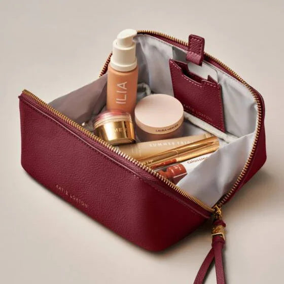 Fold-Out Mirror Makeup Bag Cherry - Katie Loxton