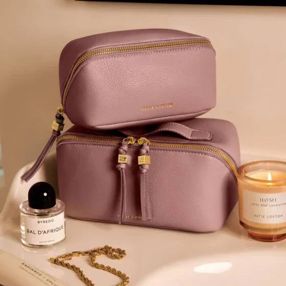 Fold-Out Mirror Makeup Bag Rose Pink - Katie Loxton