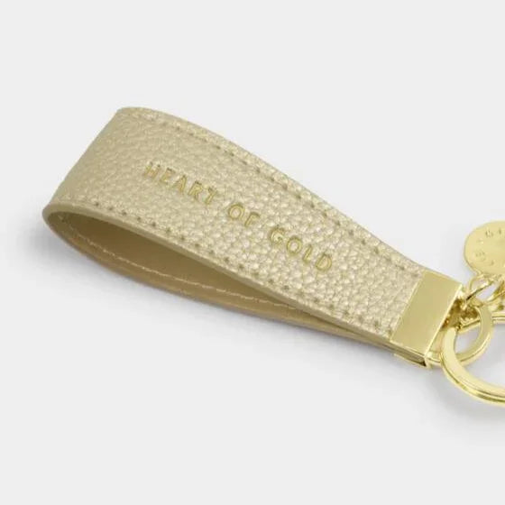 Sentiment Loop Keyring Metallic Gold - Katie Loxton