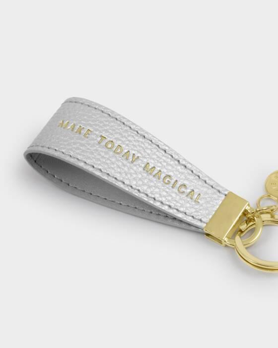 Sentiment Loop Keyring Metallic Silver - Katie Loxton