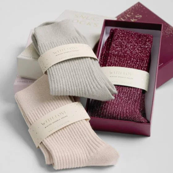 Gift Boxed Cherry Sparkle Socks - Katie Loxton