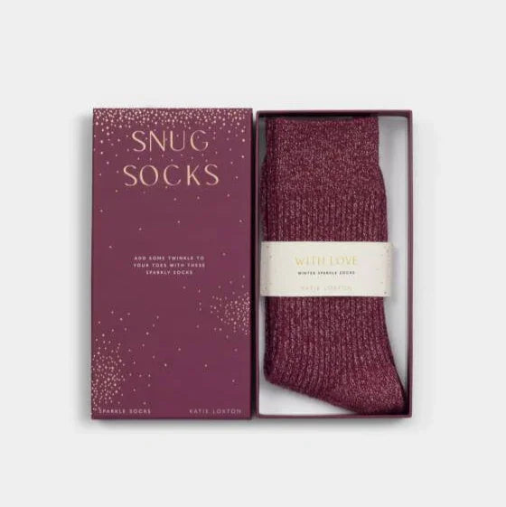 Gift Boxed Cherry Sparkle Socks - Katie Loxton