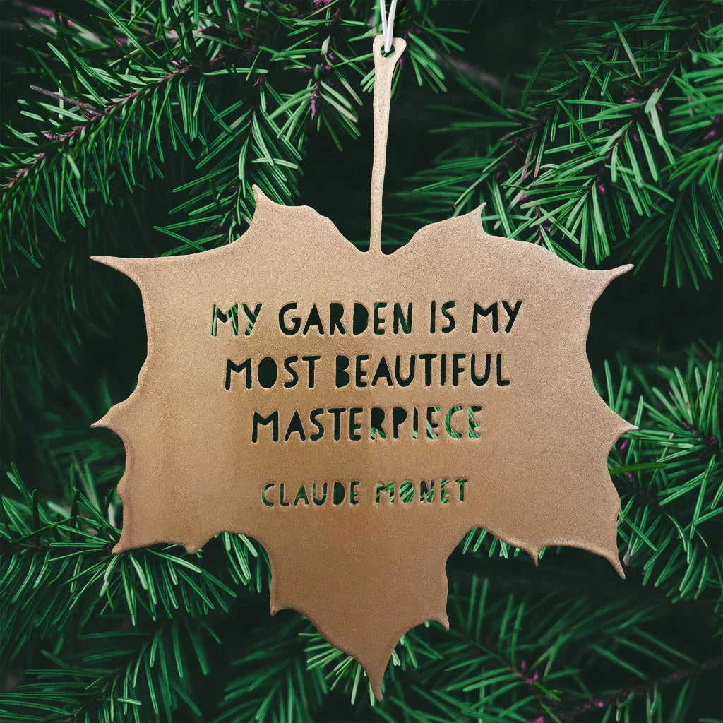 Leaf Quote - My Garden is my Most Beautiful Masterpiece