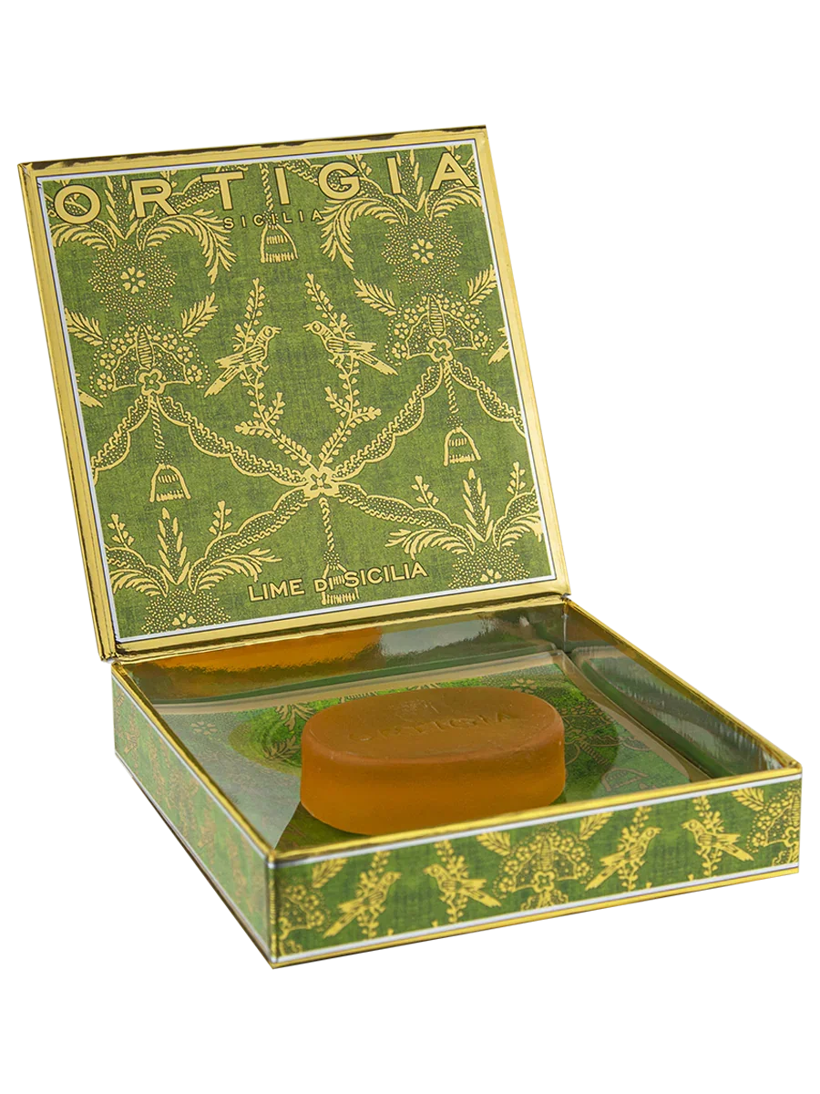 Ortigia Lime Di Siclia Glass Plate & Soap