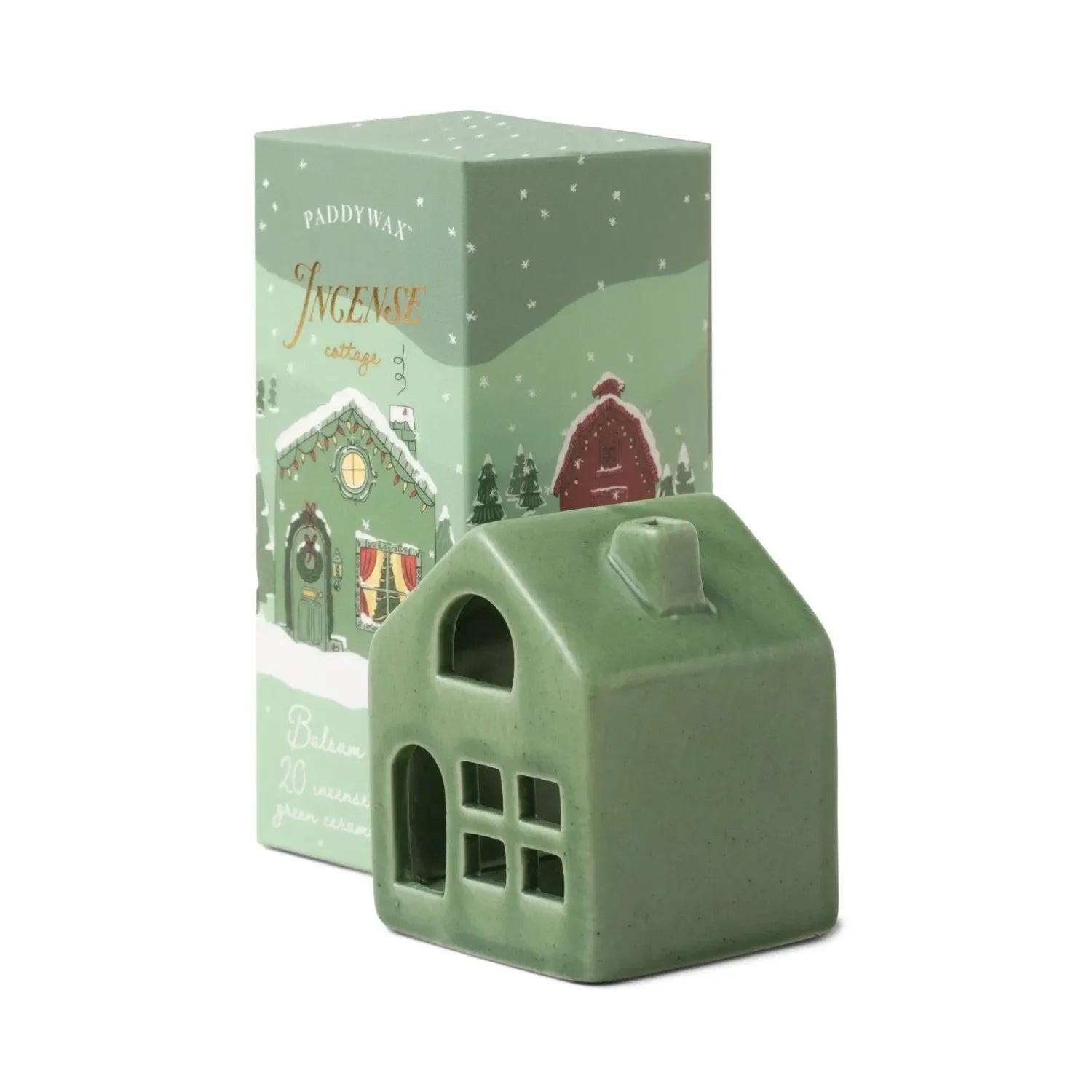 Paddywax Ceramic Village Incense Holder - Balsam & Fir