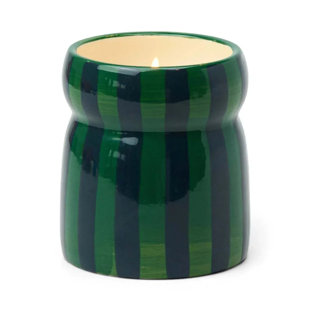 Paddywax Green & Navy Striped Balsam Fir Candle