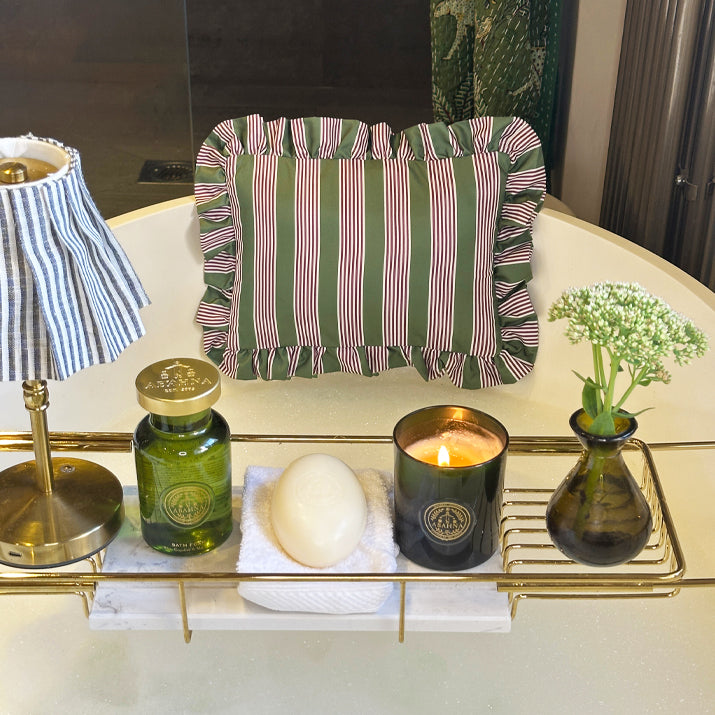 Abahna Bath Pillow - Pink & Green