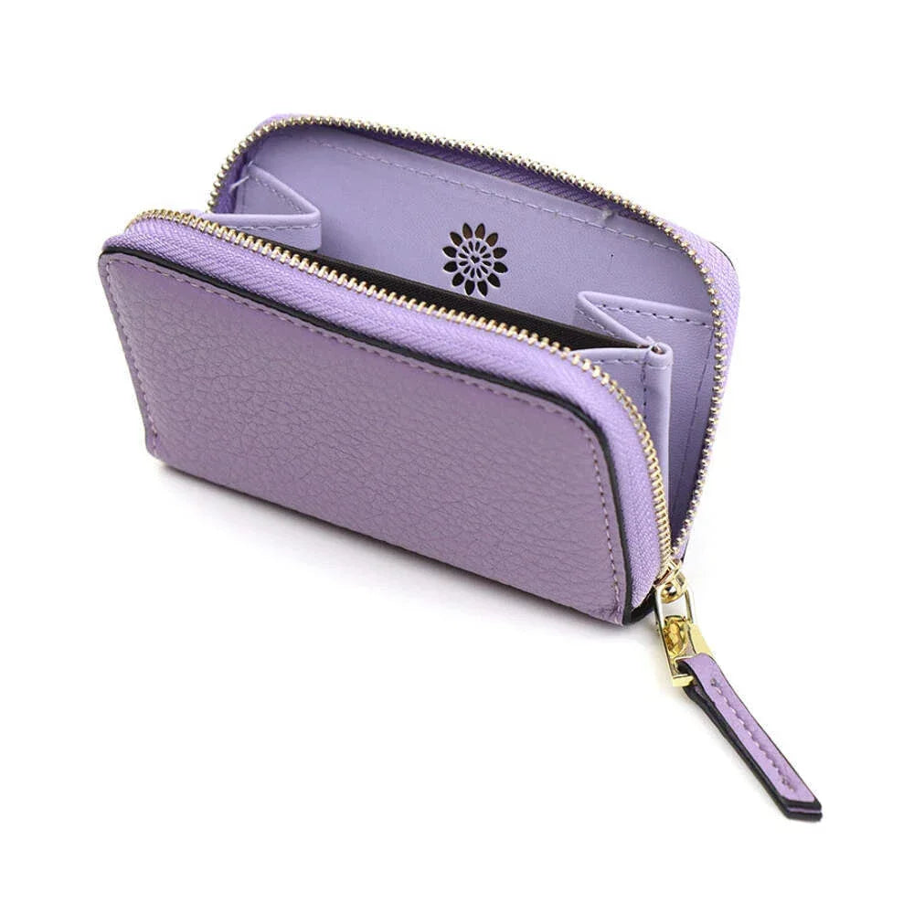 Pom - Faux Leather Small Coin Purse Lilac