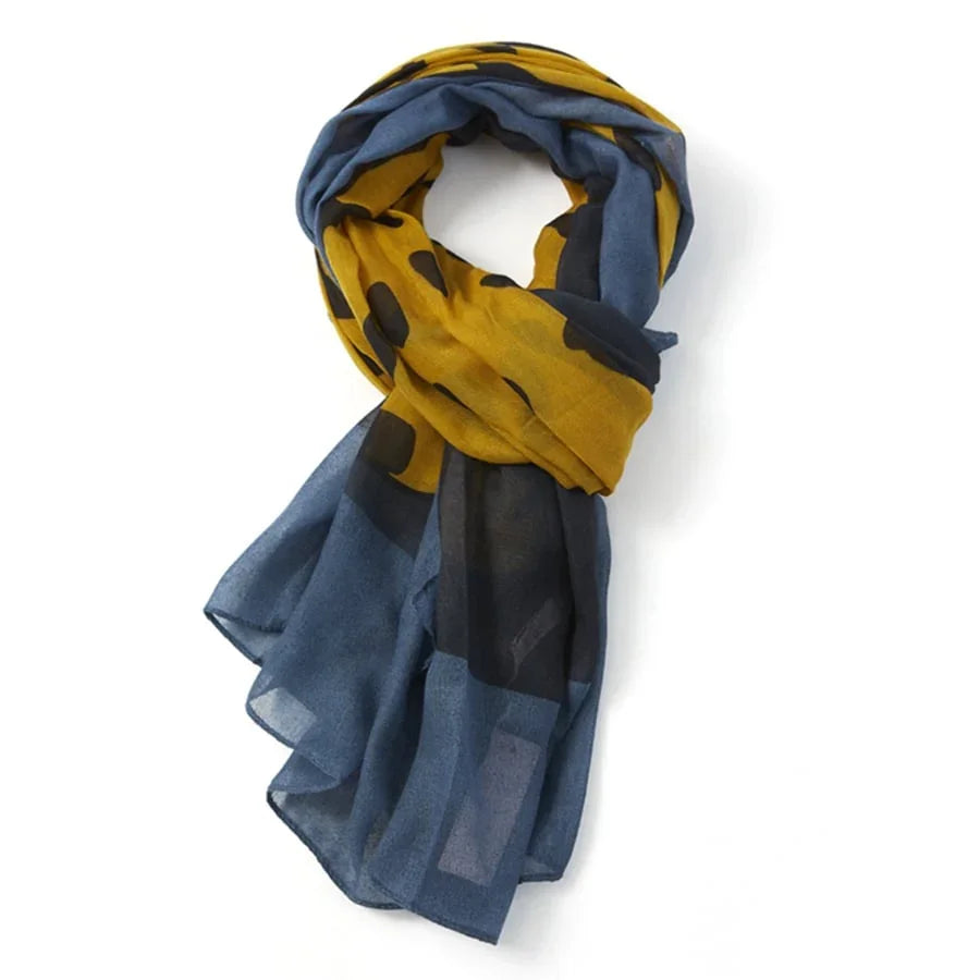 Blue Cheetah Scarf