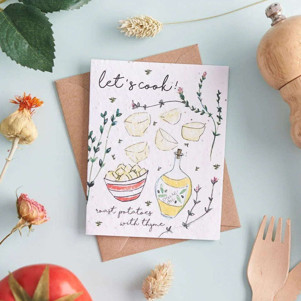 Hannah Marchant - Let's Cook! Roast Potatoes with Thyme Seed Card