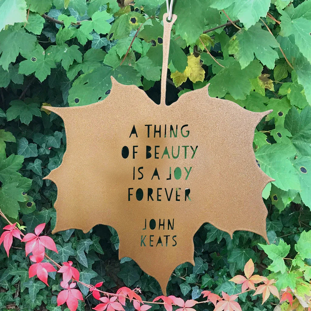 Leaf Quote - A Thing of Beauty