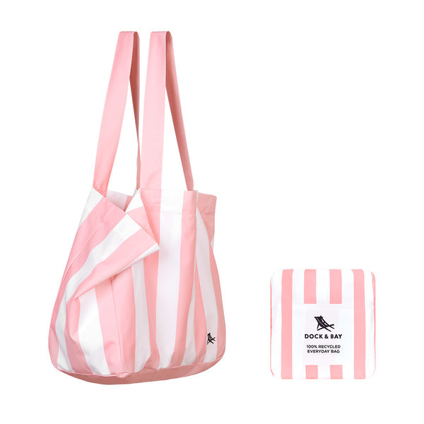 Foldaway Tote Bags - Malibu Pink