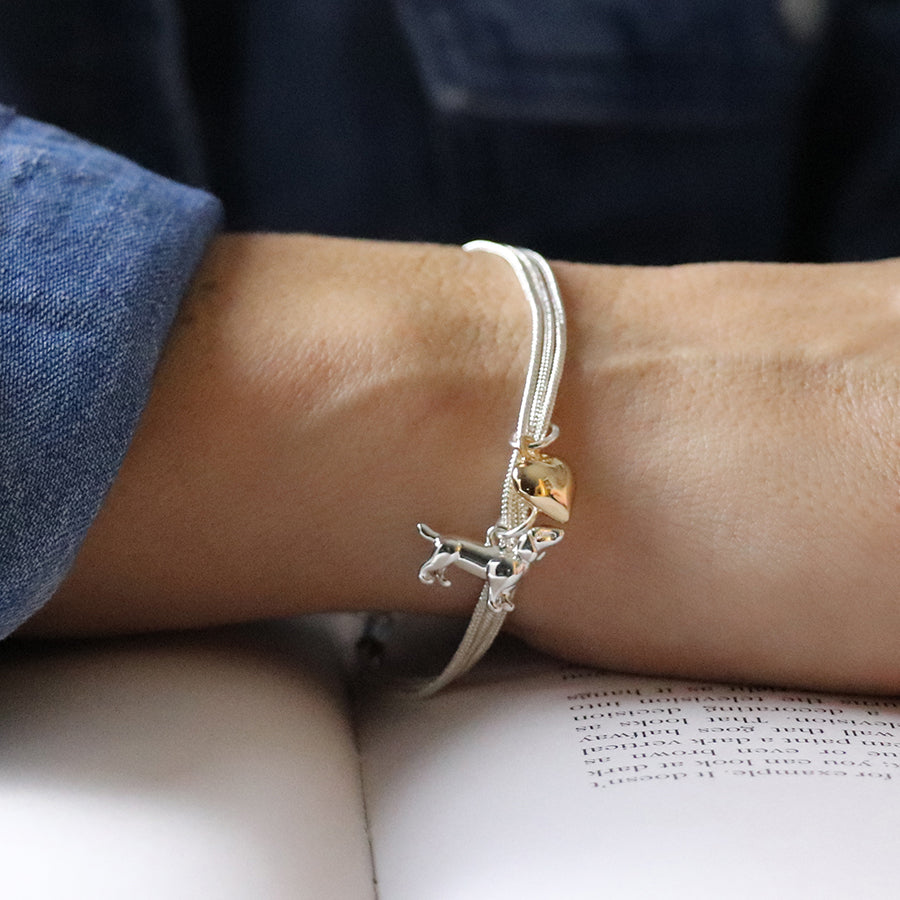 Dachshund's Golden Heart Christmas Gift Box