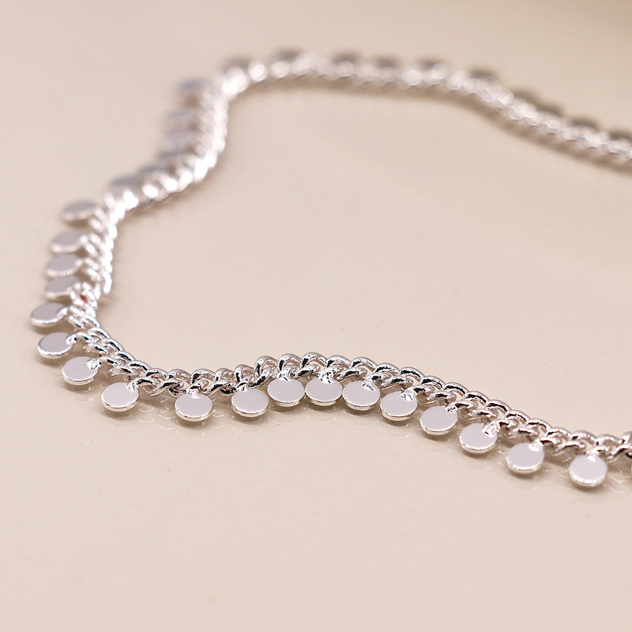 POM - Silver Plated Multi Disc & Chain Necklace