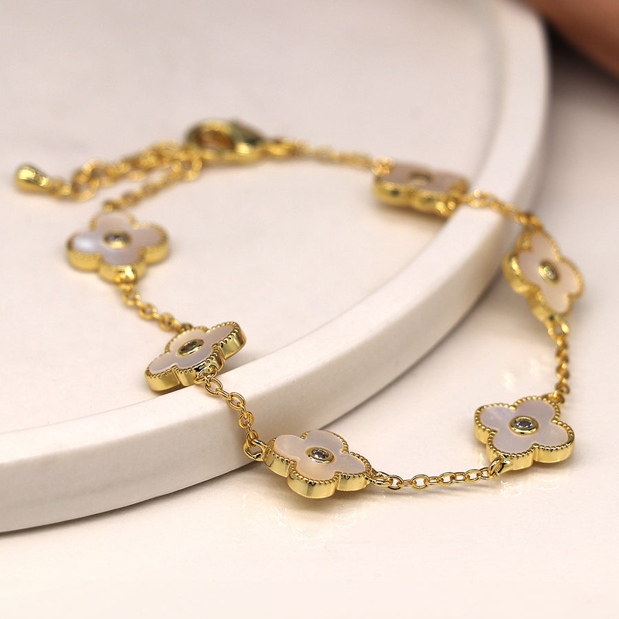 POM - Golden Chain & Quatrefoil Bracelet