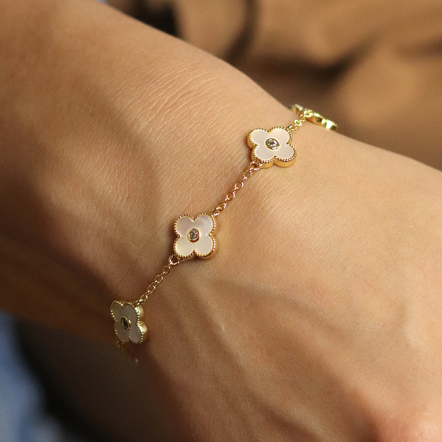 POM - Golden Chain & Quatrefoil Bracelet