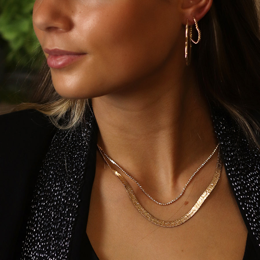 Golden Lquid Chain Necklace