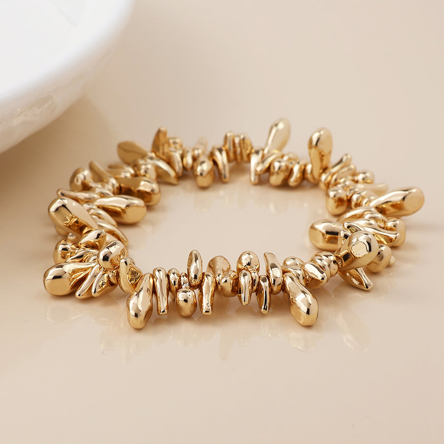 POM -Golden Organic Droplets Bracelet