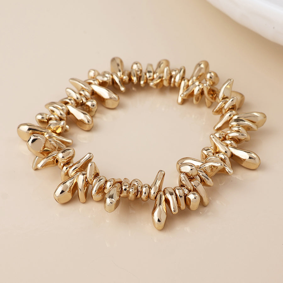 POM -Golden Organic Droplets Bracelet