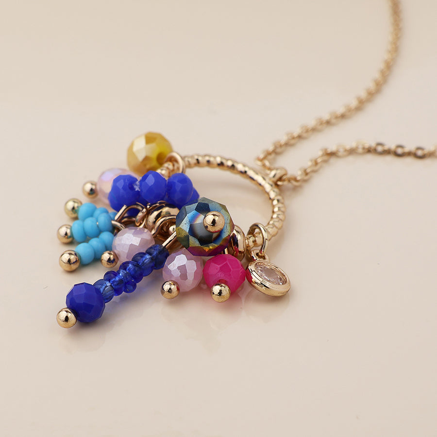 POM - Golden Hoop and Beads Necklace