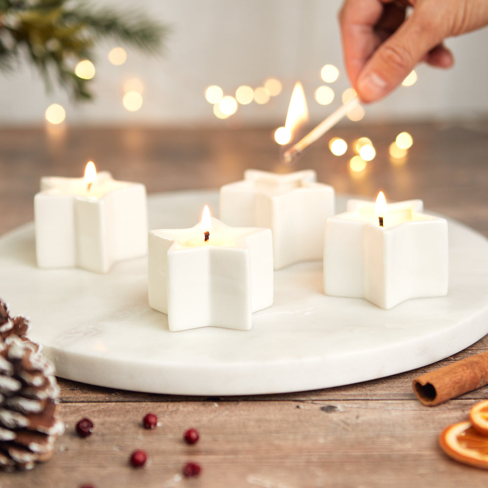 Star Tea Lights Box of 4 - Starry Night