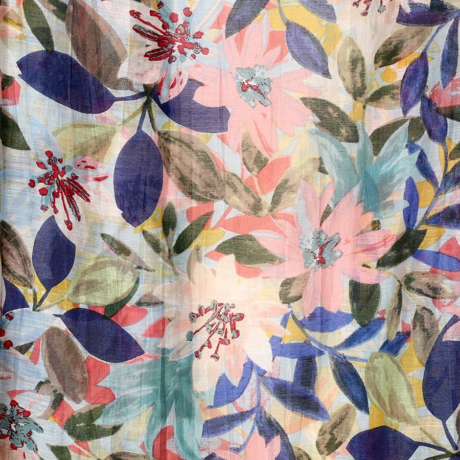 Long Pastel Mix Floral Print Kimono 10055