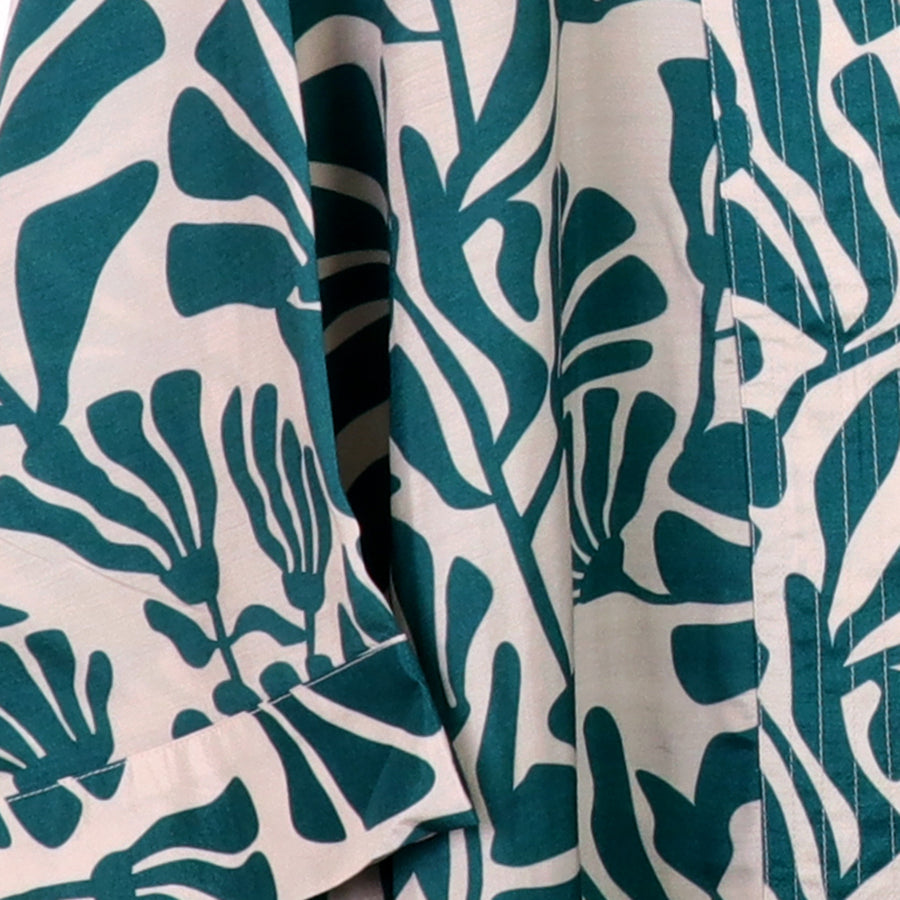 POM - Teal Silhouette Print Kimono
