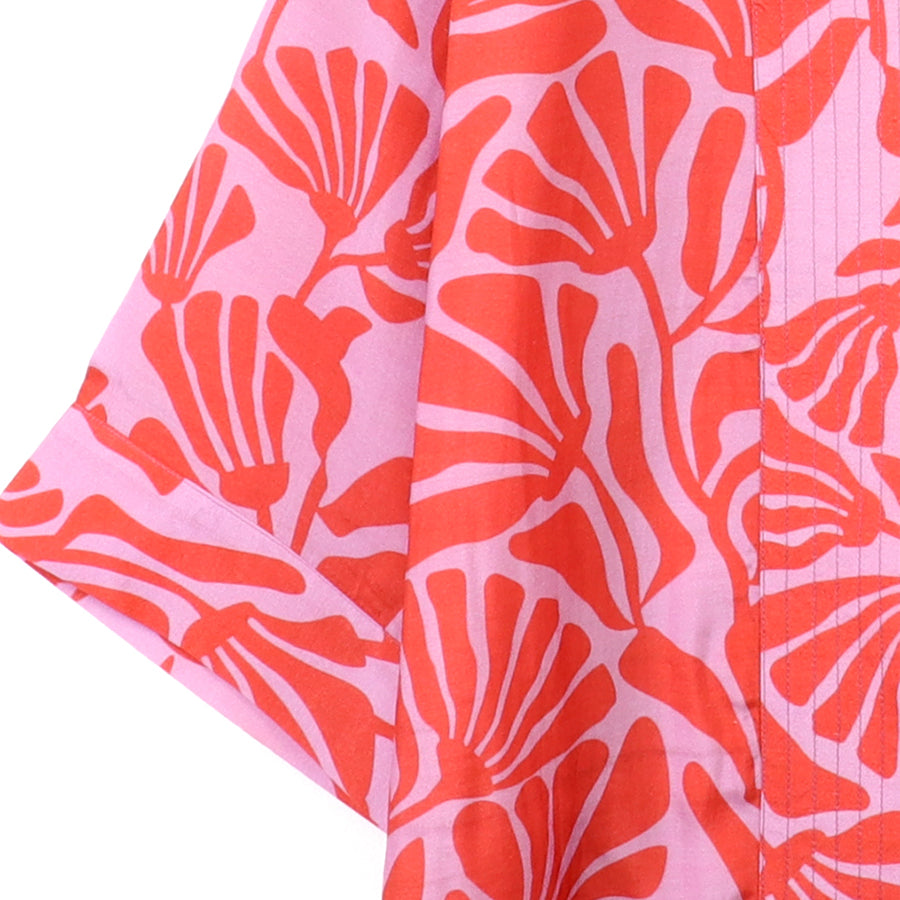 POM - Coral Silhouette Print Kimono