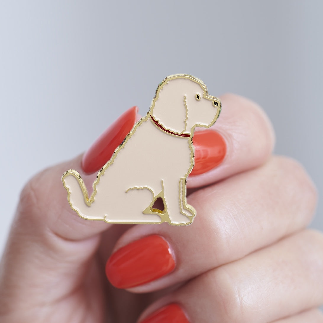 Cockapoo / Labradoodle (Apricot) Christmas Dog Pin