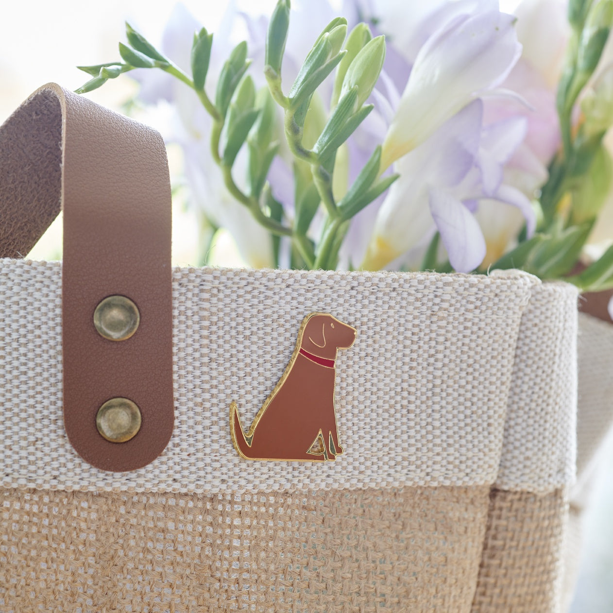 Fox Labrador Christmas Dog Pin