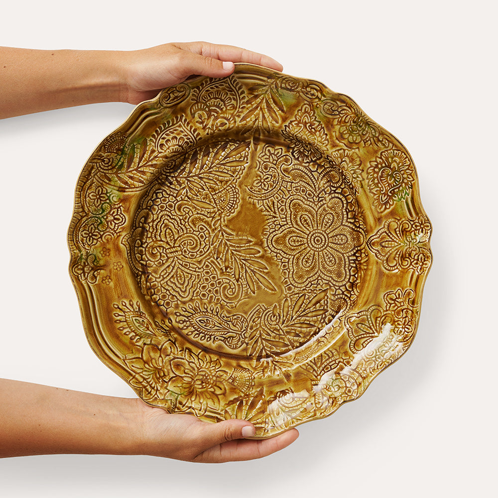 Sthal Large Round Dish - Pineapple