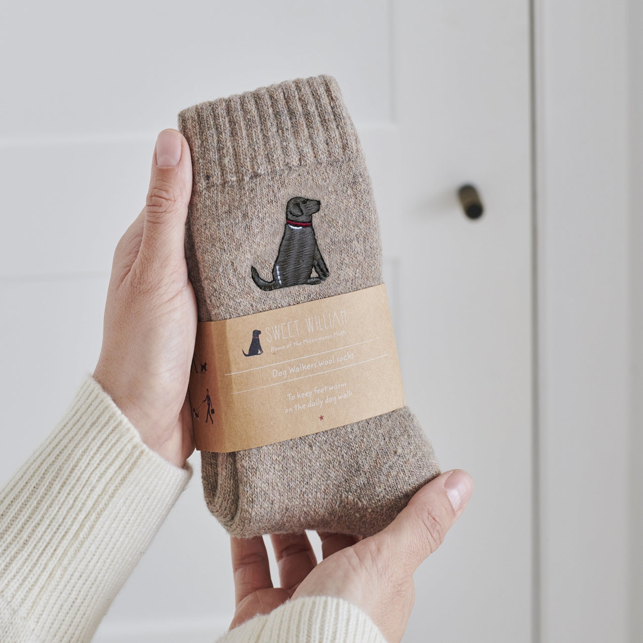 Chocolate Labrador Dog Walking Socks