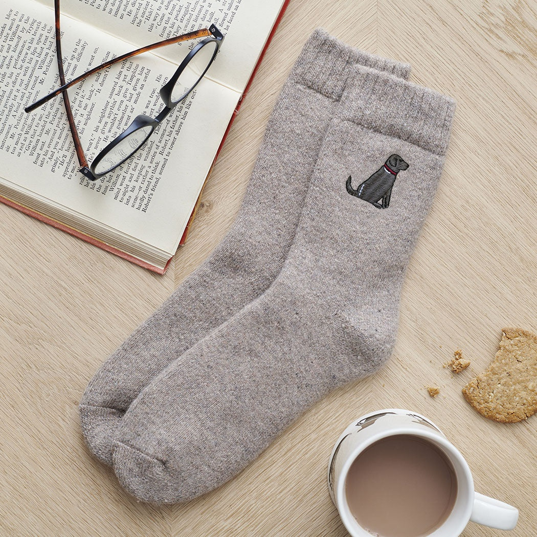 Chocolate Labrador Dog Walking Socks