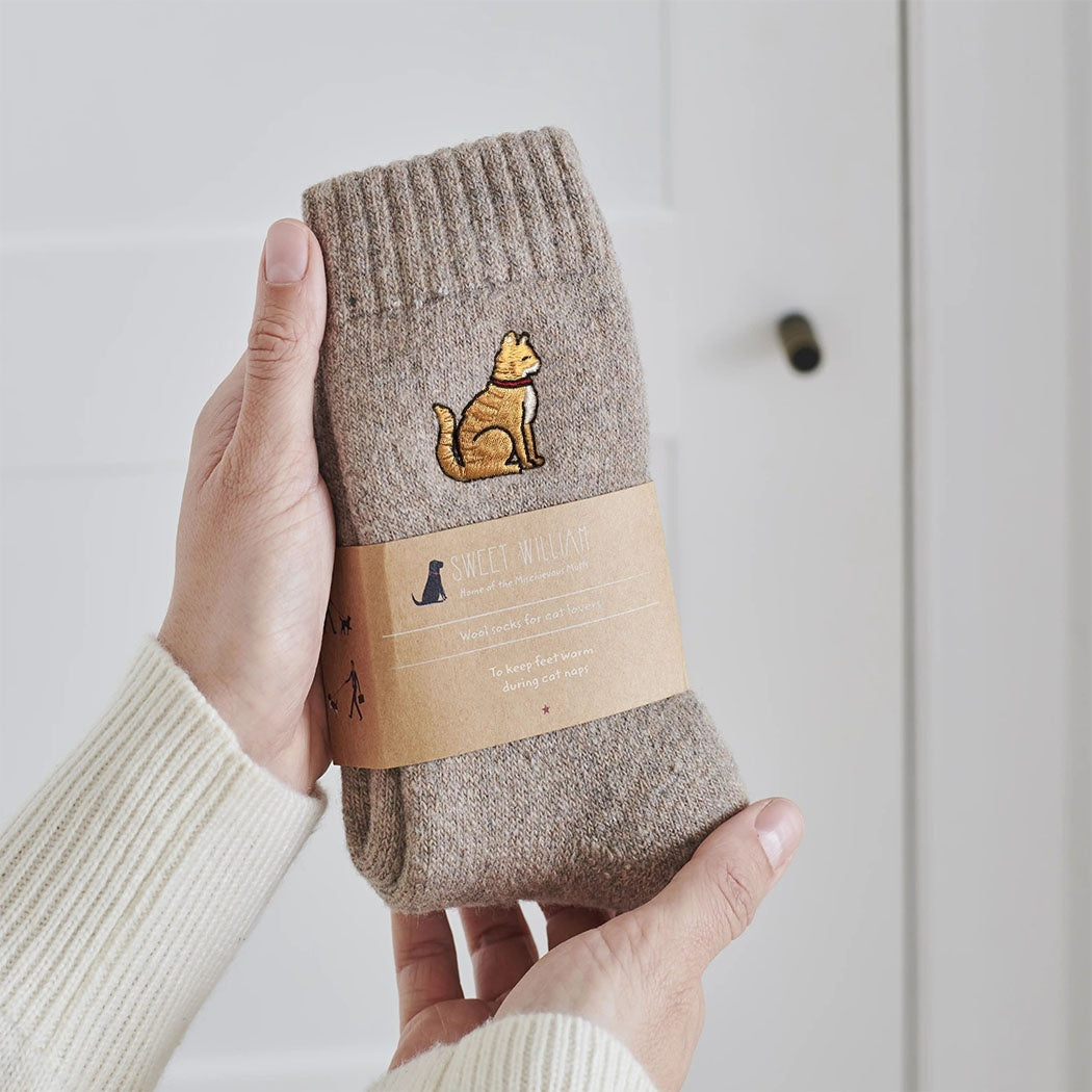 Sweet William - Ginger Cat Wool Socks