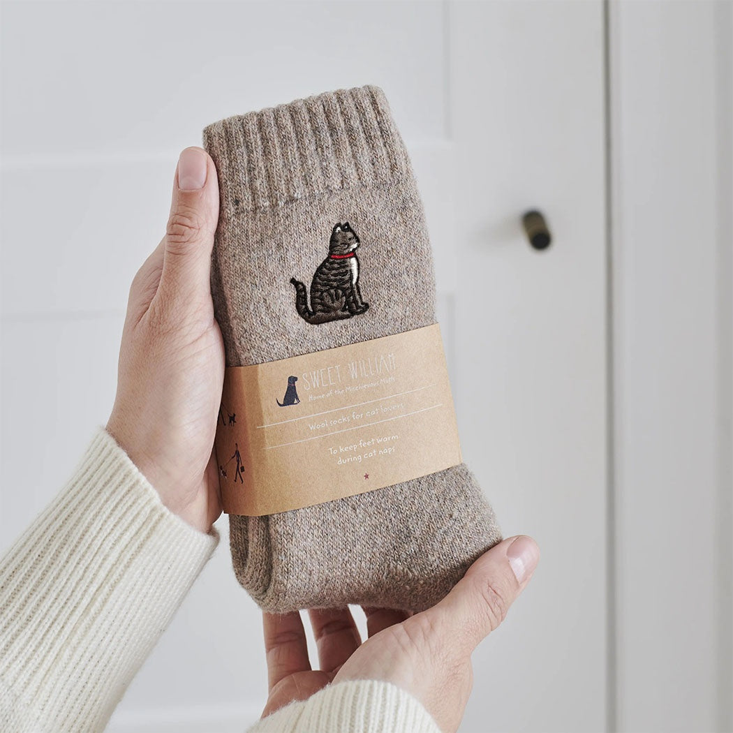 Sweet William - Tabby Cat Wool Socks