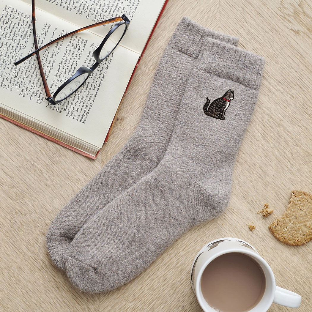 Sweet William - Tabby Cat Wool Socks