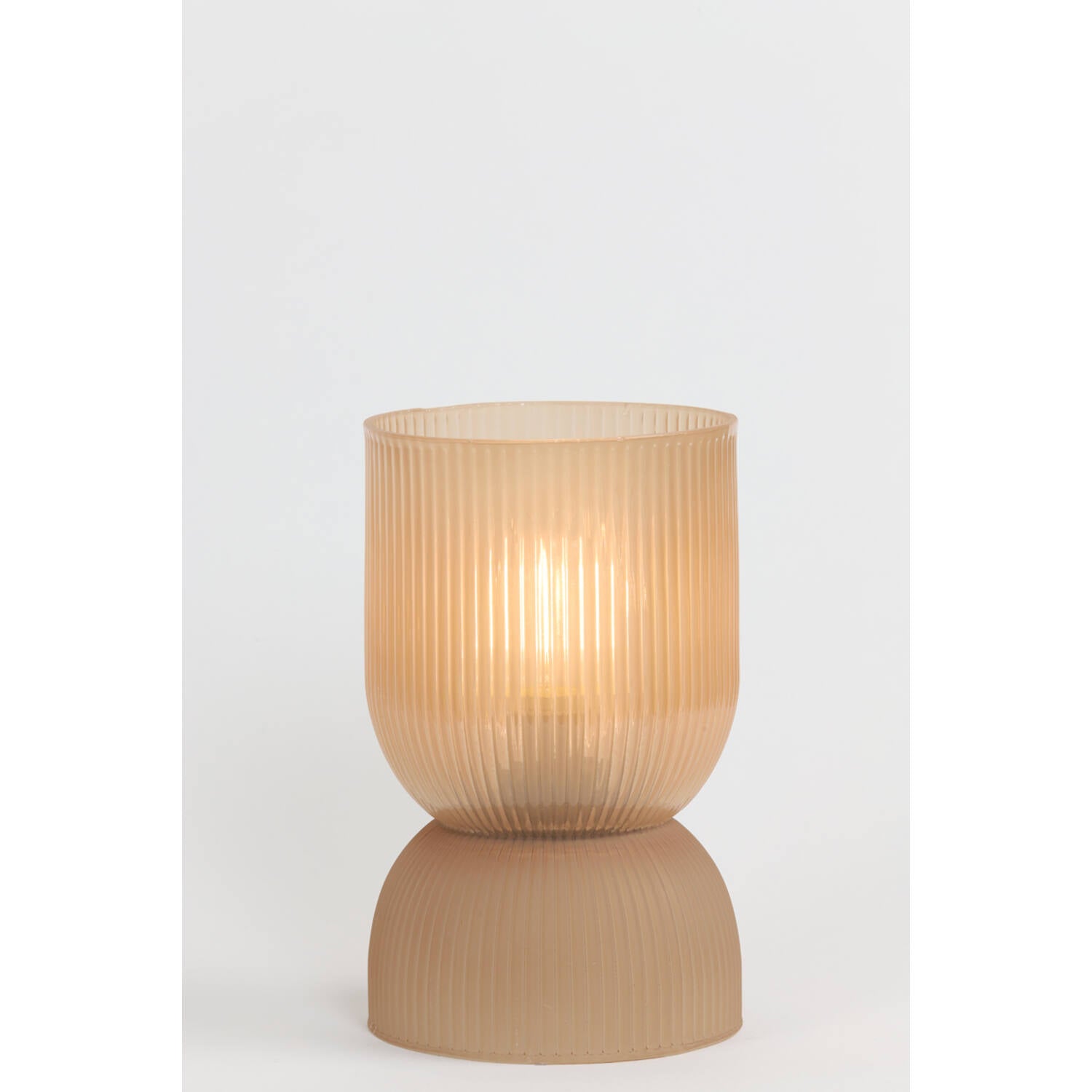 Phoebe Glass Peach Table LED Lamp